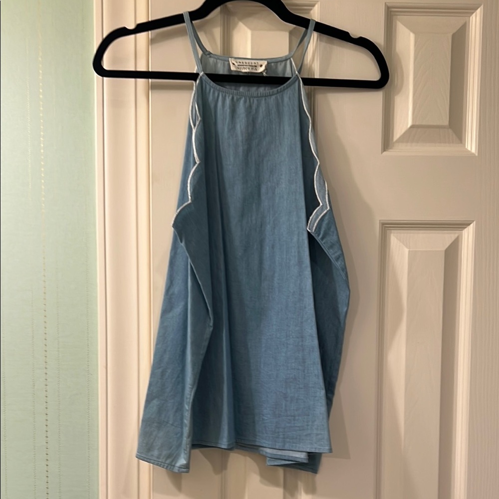 Crescent Blue Tank Top